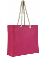 Sac jute CLUZES - Cabas 42x38+14 - anses torsadées coton