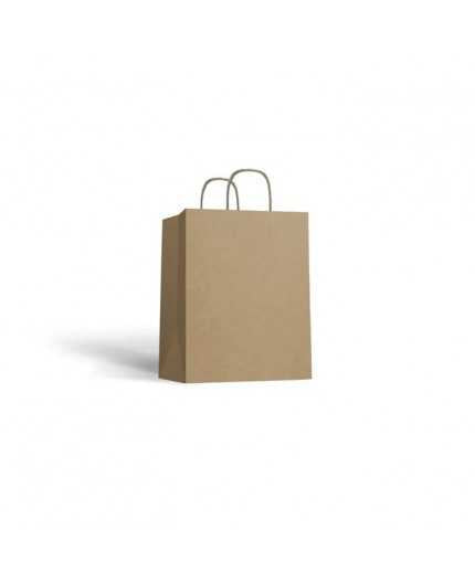 Sac Kraft 18x21+8 - anses torsadées