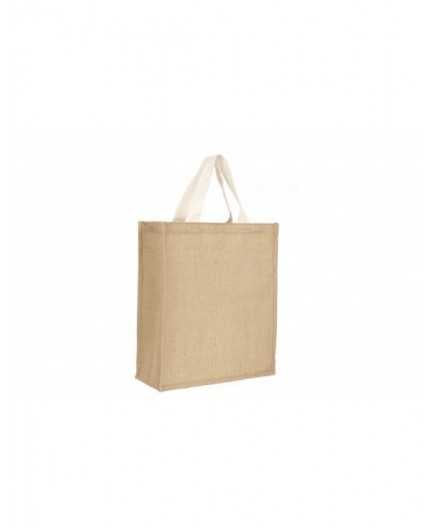 Sac NEUILLY - toile de jute - 35x40+15 - anses plates coton