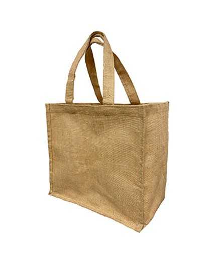 Sac cabas Toile de Jute BOULOGNE - 30L X 28H cm - soufflet 20 cm