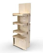 SALVIA - présentoir bois modulable 68x46x195cm