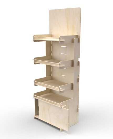 SALVIA - présentoir bois modulable 68x46x195cm