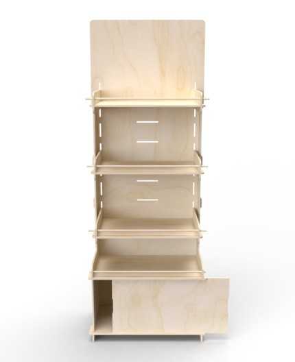 SALVIA - présentoir bois modulable 68x46x195cm