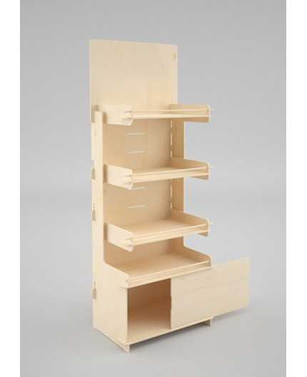 SALVIA - présentoir bois modulable 68x46x195cm