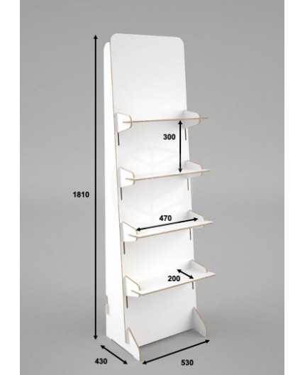 Standix White - Meuble de présentation 53x181
