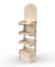 TILIA - Présentoir de sol bois 4 tablettes - grande capacité