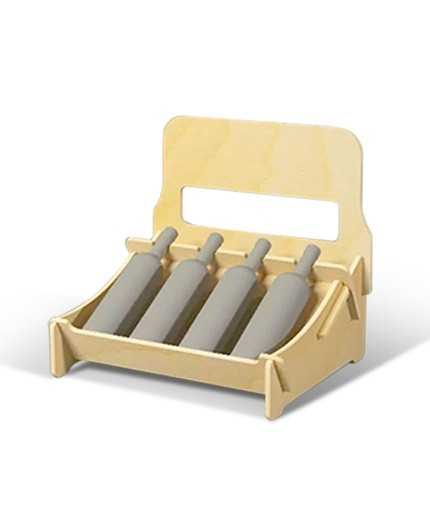 VINEA - présentoir de comptoir 4 bouteilles - (L) 47cm