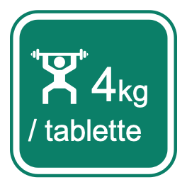 Charge max 4kg par tablette