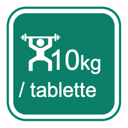 Charge max 10kg par tablette