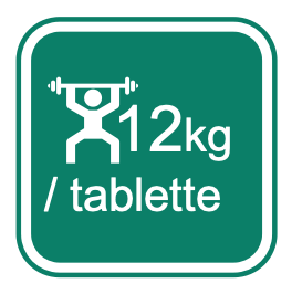 Charge max 12kg par tablette