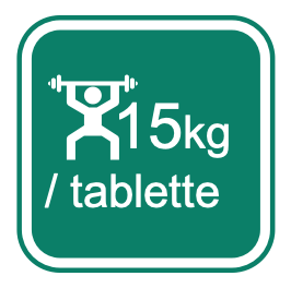 Charge max 15kg par tablette