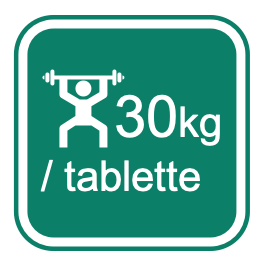 Charge max 30kg par tablette